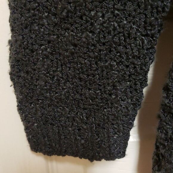 Boho Charcoal Gray Sweater Open Strings Back sz XL - Picture 4 of 5